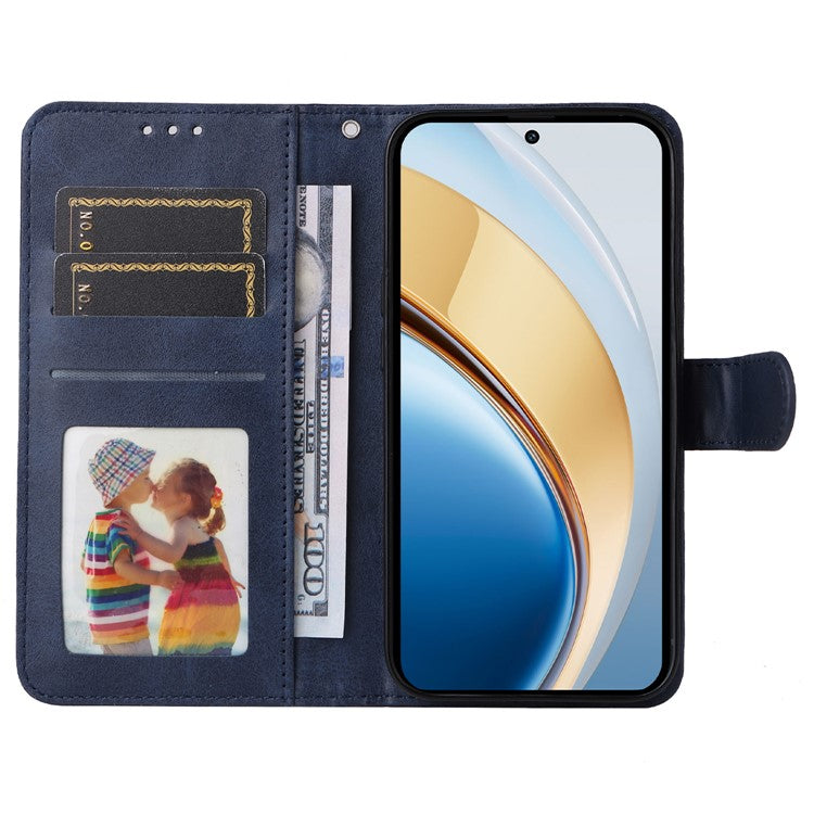 Wallet Case for vivo Y300 5G / Y200 5G / V40 Lite (Indonesia) 5G / 4G Leather Phone Cover - Blue