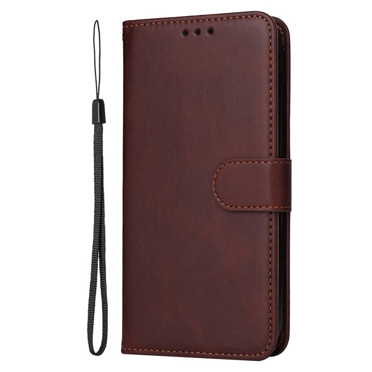 Wallet Case for vivo Y300 5G / Y200 5G / V40 Lite (Indonesia) 5G / 4G Leather Phone Cover - Brown