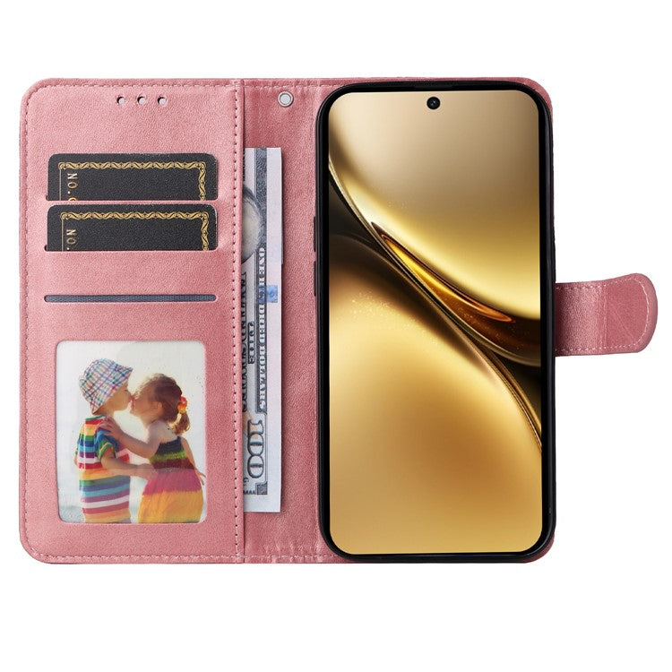 For vivo X200 5G Case Wallet PU Leather Folio Flip Phone Cover - Pink