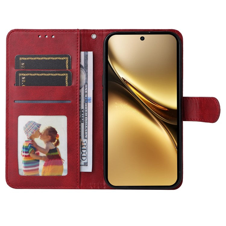 For vivo X200 5G Case Wallet PU Leather Folio Flip Phone Cover - Red