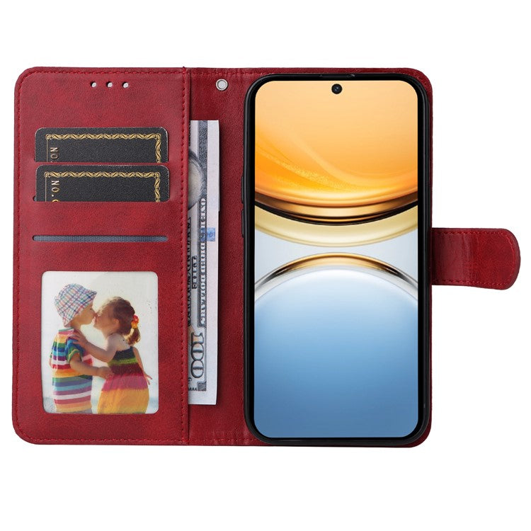 For vivo Y300 Pro 5G Case Wallet PU Leather Folio Flip Phone Cover - Red