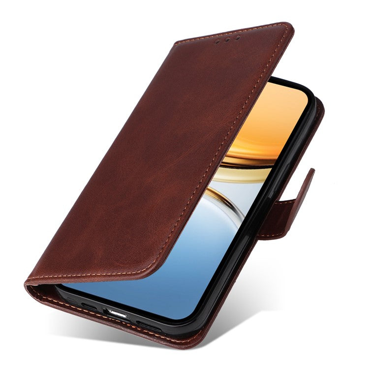 For vivo Y300 Pro 5G Case Wallet PU Leather Folio Flip Phone Cover - Brown