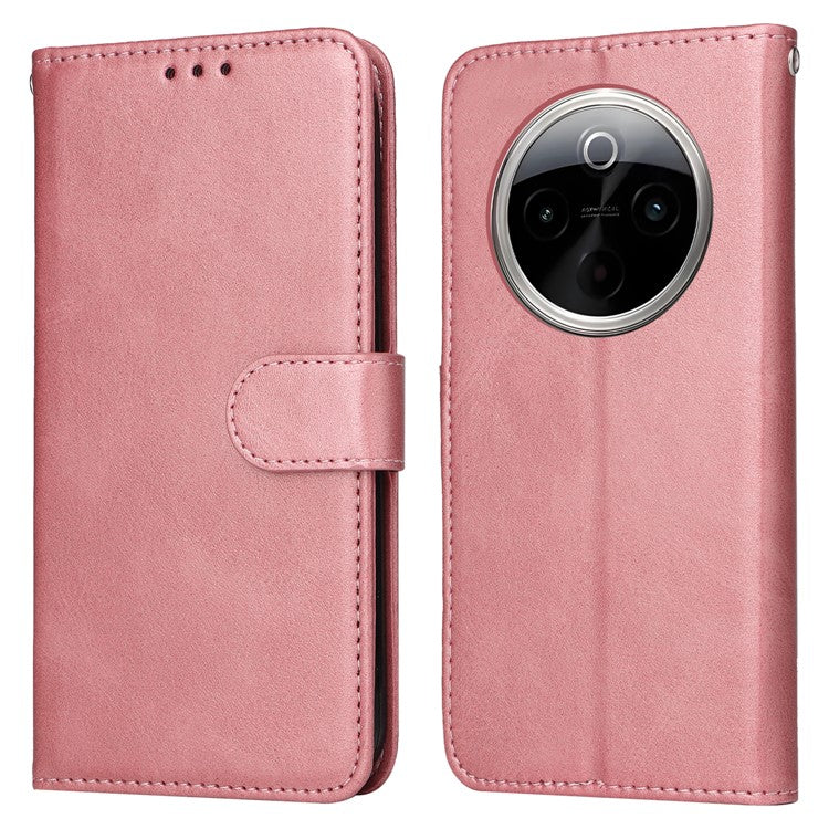 For vivo Y300 Pro 5G Case Wallet PU Leather Folio Flip Phone Cover - Pink