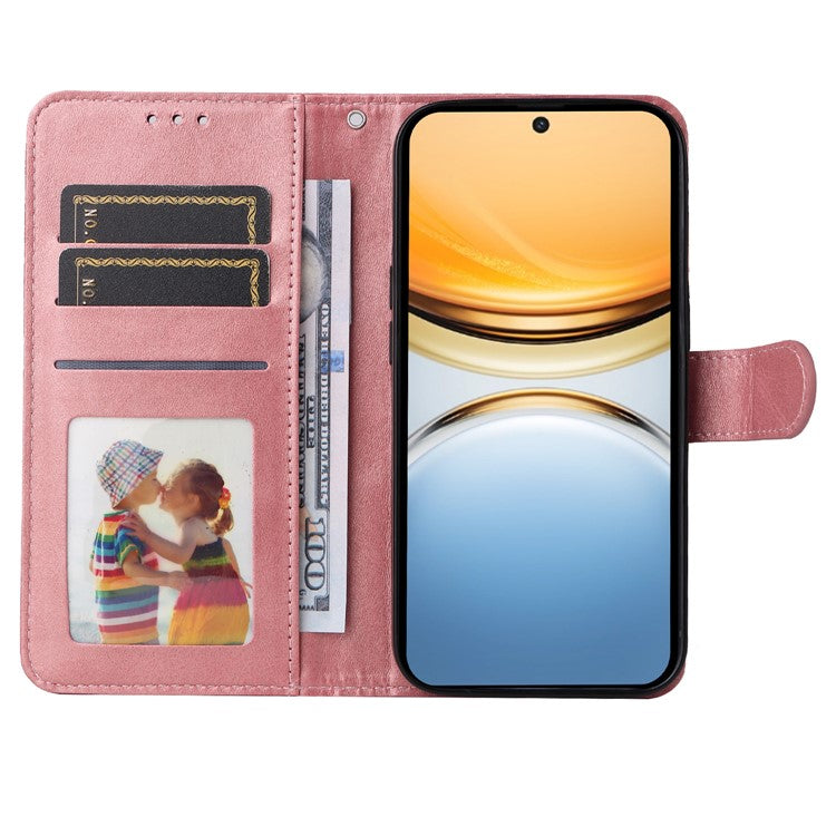 For vivo Y300 Pro 5G Case Wallet PU Leather Folio Flip Phone Cover - Pink