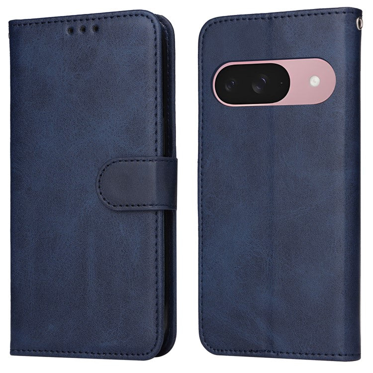 For Google Pixel 9a Case Wallet PU Leather Folio Flip Phone Cover - Blue