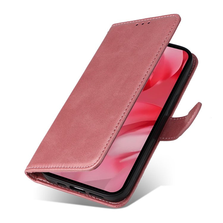 For Google Pixel 9a Case Wallet PU Leather Folio Flip Phone Cover - Pink