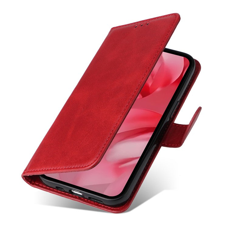 For Google Pixel 9a Case Wallet PU Leather Folio Flip Phone Cover - Red