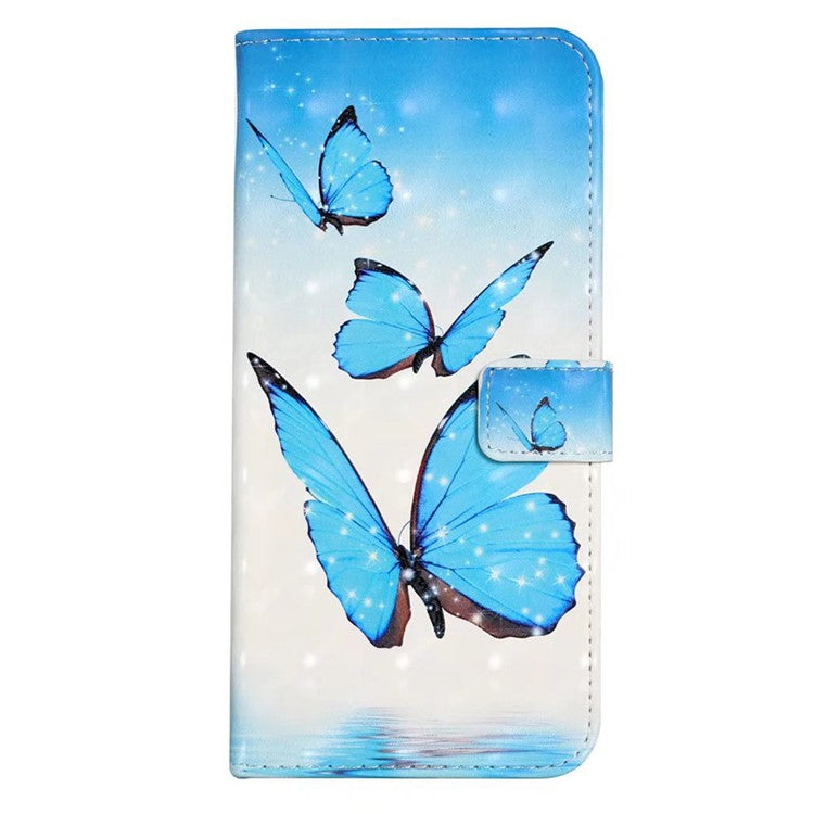 For Samsung Galaxy A36 5G Case 3D Creative Pattern PU Leather Stand Phone Cover - Three Butterflies