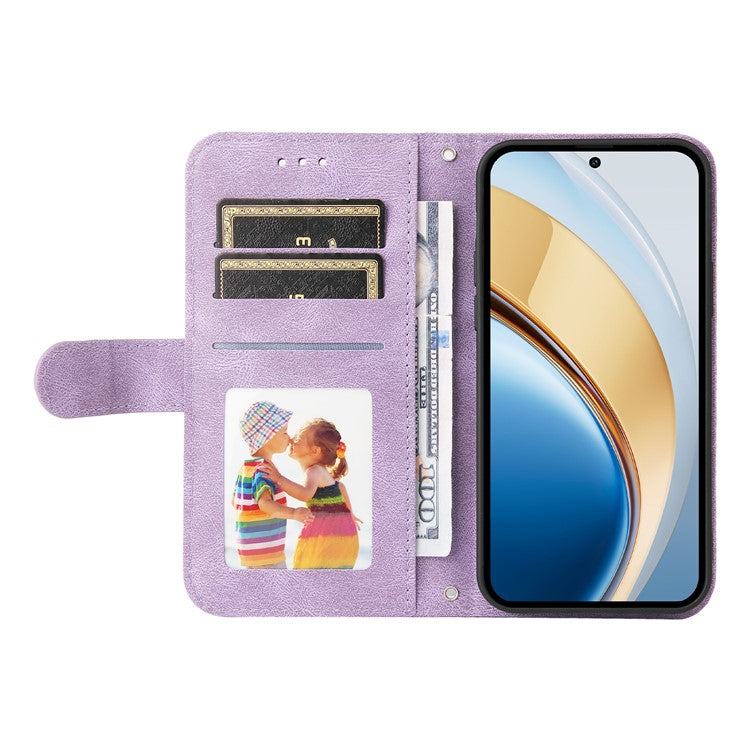 Wallet Case for vivo Y300 5G  /  Y200 5G  /  V40 Lite (Indonesia) 5G  /  4G Leather Phone Cover - Purple