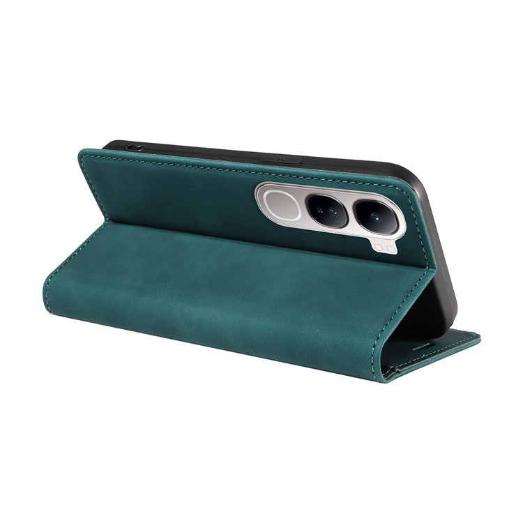 BETOPNICE 003 Wallet Phone Case for vivo Y300 5G / Y200 5G / V40 Lite (Indonesia) 5G / 4G Leather Cover with Stand - Green