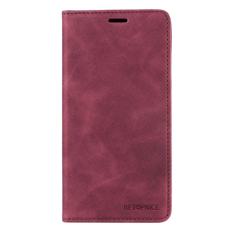 BETOPNICE 003 Wallet Phone Case for vivo Y300 5G / Y200 5G / V40 Lite (Indonesia) 5G / 4G Leather Cover with Stand - Red