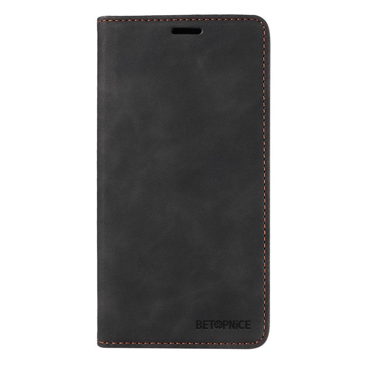 BETOPNICE 003 Wallet Phone Case for vivo Y300 5G / Y200 5G / V40 Lite (Indonesia) 5G / 4G Leather Cover with Stand - Black