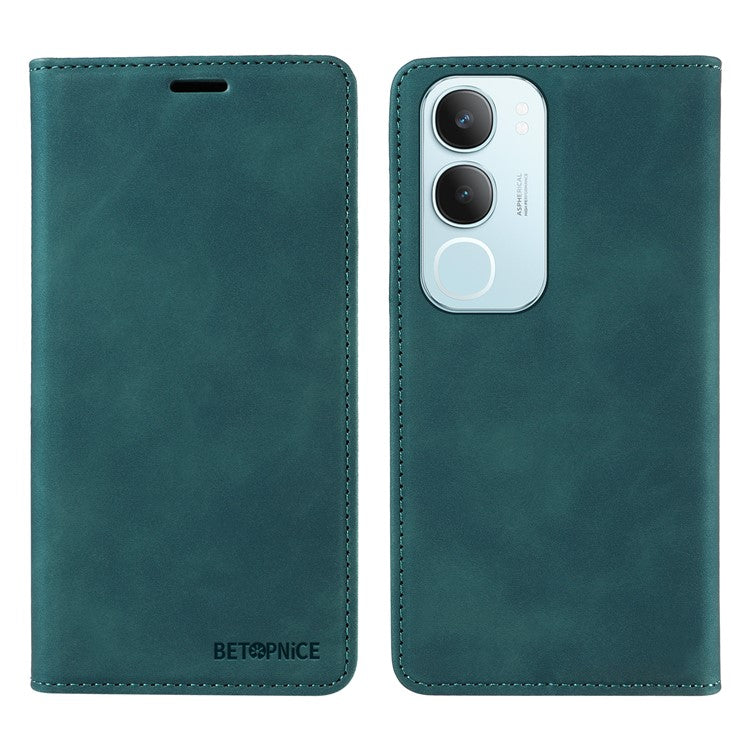 BETOPNICE 003 For vivo Y19s 4G Wallet Case Leather Phone Cover with Stand - Green