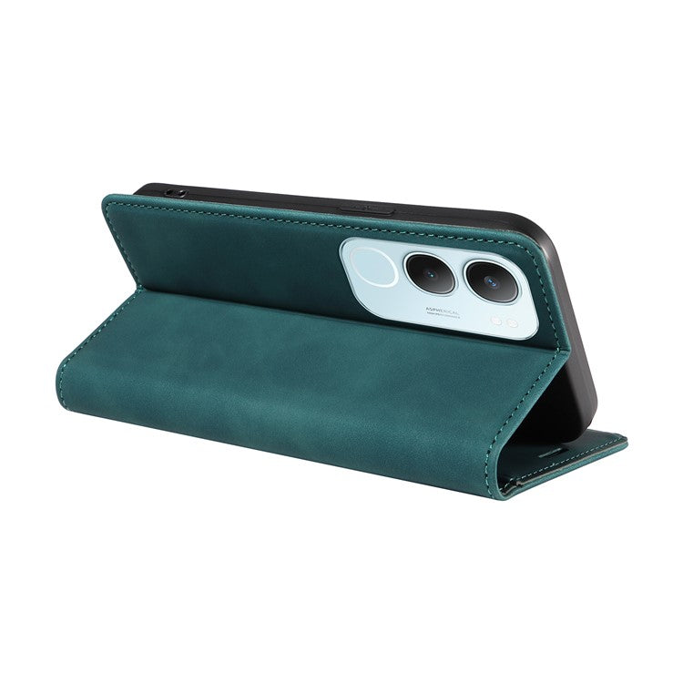 BETOPNICE 003 For vivo Y19s 4G Wallet Case Leather Phone Cover with Stand - Green