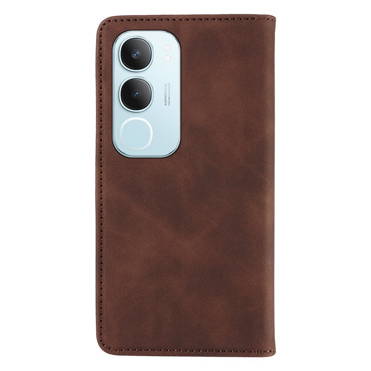 BETOPNICE 003 For vivo Y19s 4G Wallet Case Leather Phone Cover with Stand - Brown