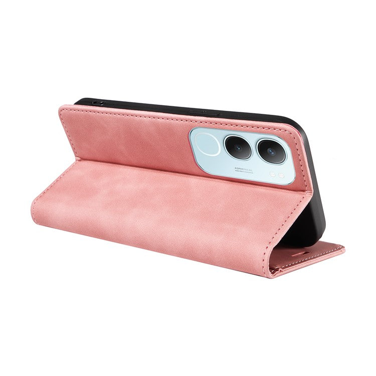 BETOPNICE 003 For vivo Y19s 4G Wallet Case Leather Phone Cover with Stand - Pink