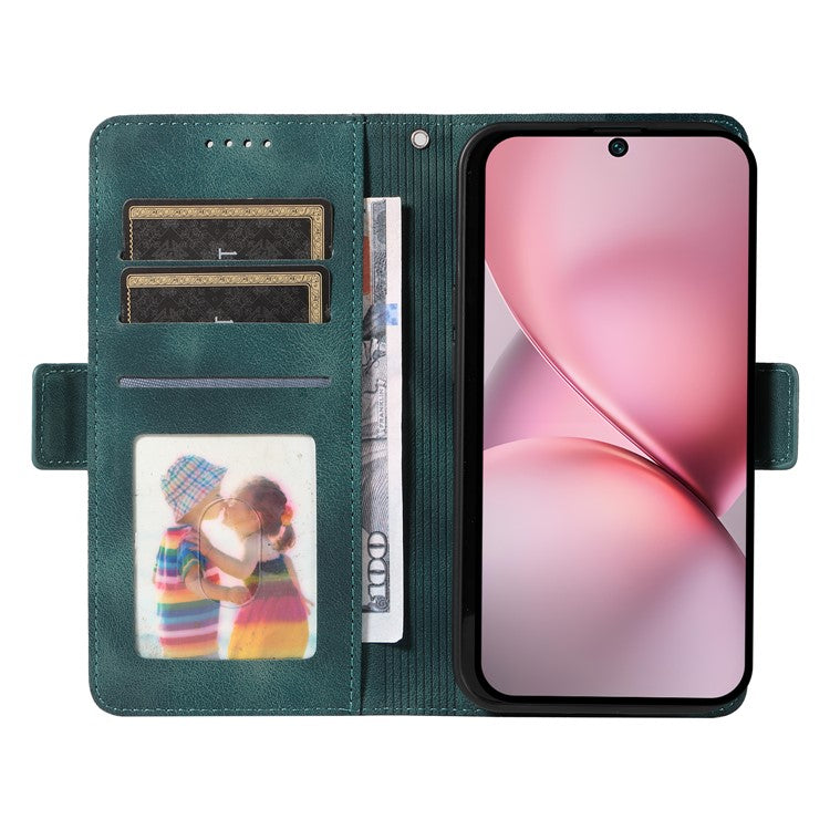 For vivo X200 Pro mini 5G Case PU Leather Phone Cover Rhombus Starry Imprinted - Green