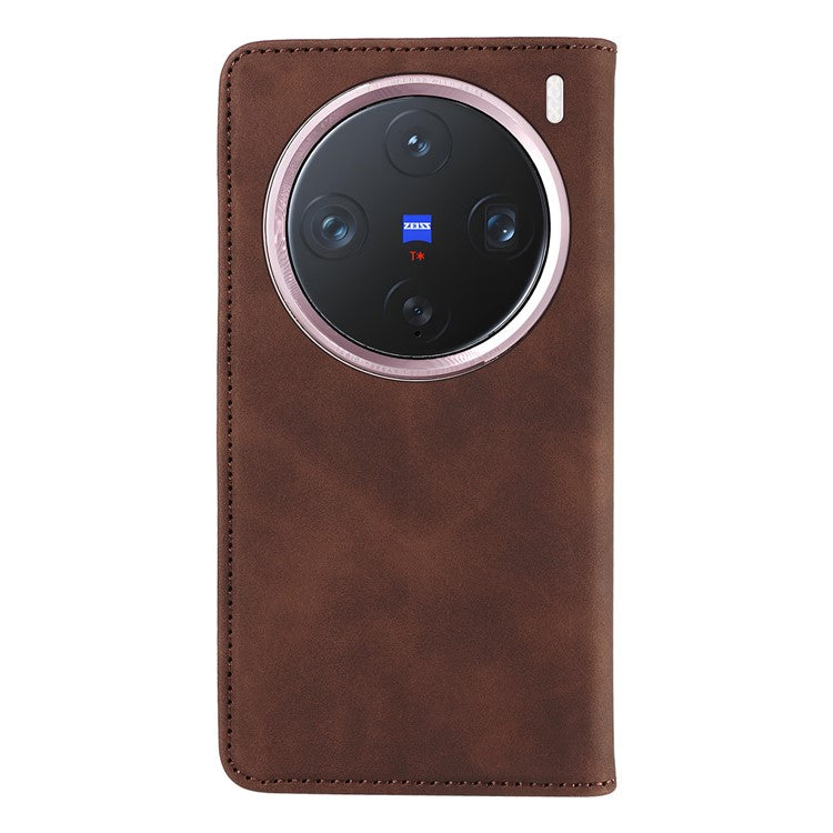 BETOPNICE 003 For vivo X200 Pro mini 5G Wallet Case Leather Phone Cover with Stand - Brown