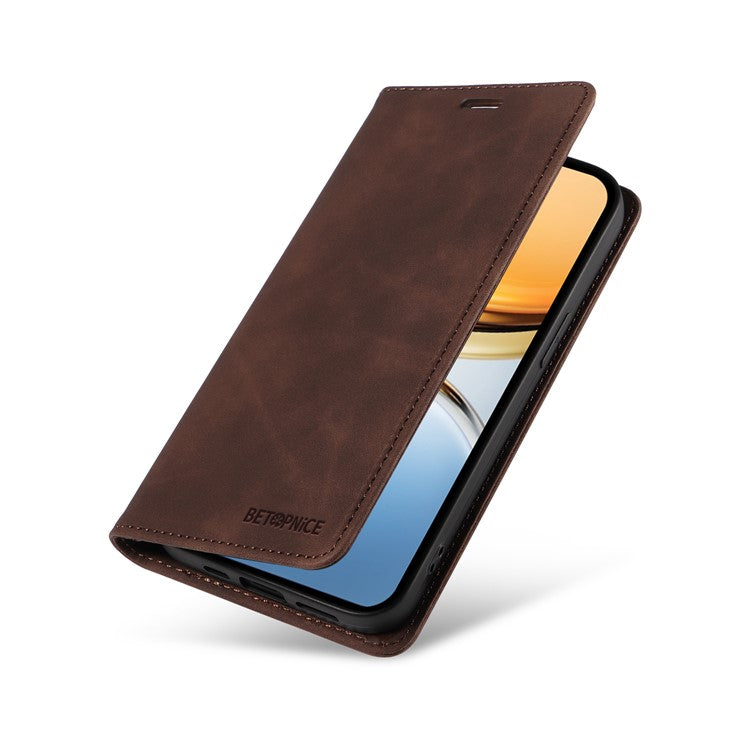 BETOPNICE 003 For vivo Y300 Pro 5G Wallet Case Leather Phone Cover with Stand - Brown