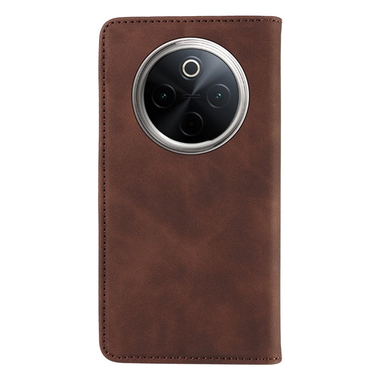 BETOPNICE 003 For vivo Y300 Pro 5G Wallet Case Leather Phone Cover with Stand - Brown