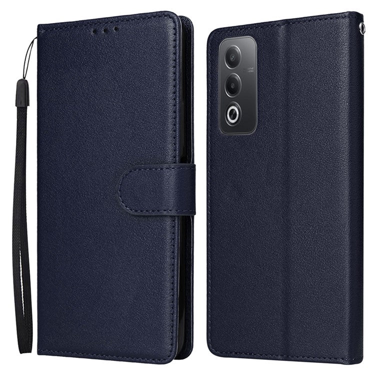 Wallet Phone Case for Oppo A80 5G / A3 Pro (India) 5G / A3 Pro (Global) 5G / K12x 5G (India) / A3x 5G (China) PU Leather Phone Cover - Blue