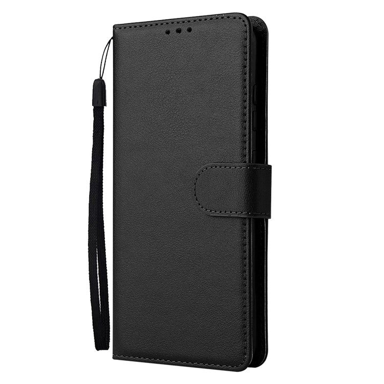 Wallet Phone Case for vivo Y75s 5G / T1x 5G / Y72 5G / iQOO Z3 / Y53s 4G / Y53s / Y52 5G PU Leather Cover - Black