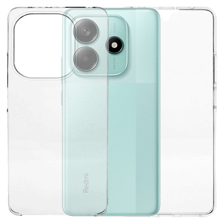 For Xiaomi Redmi Note 14 5G Case TPU Frame Clear Acrylic Back Phone Cover with PET Film