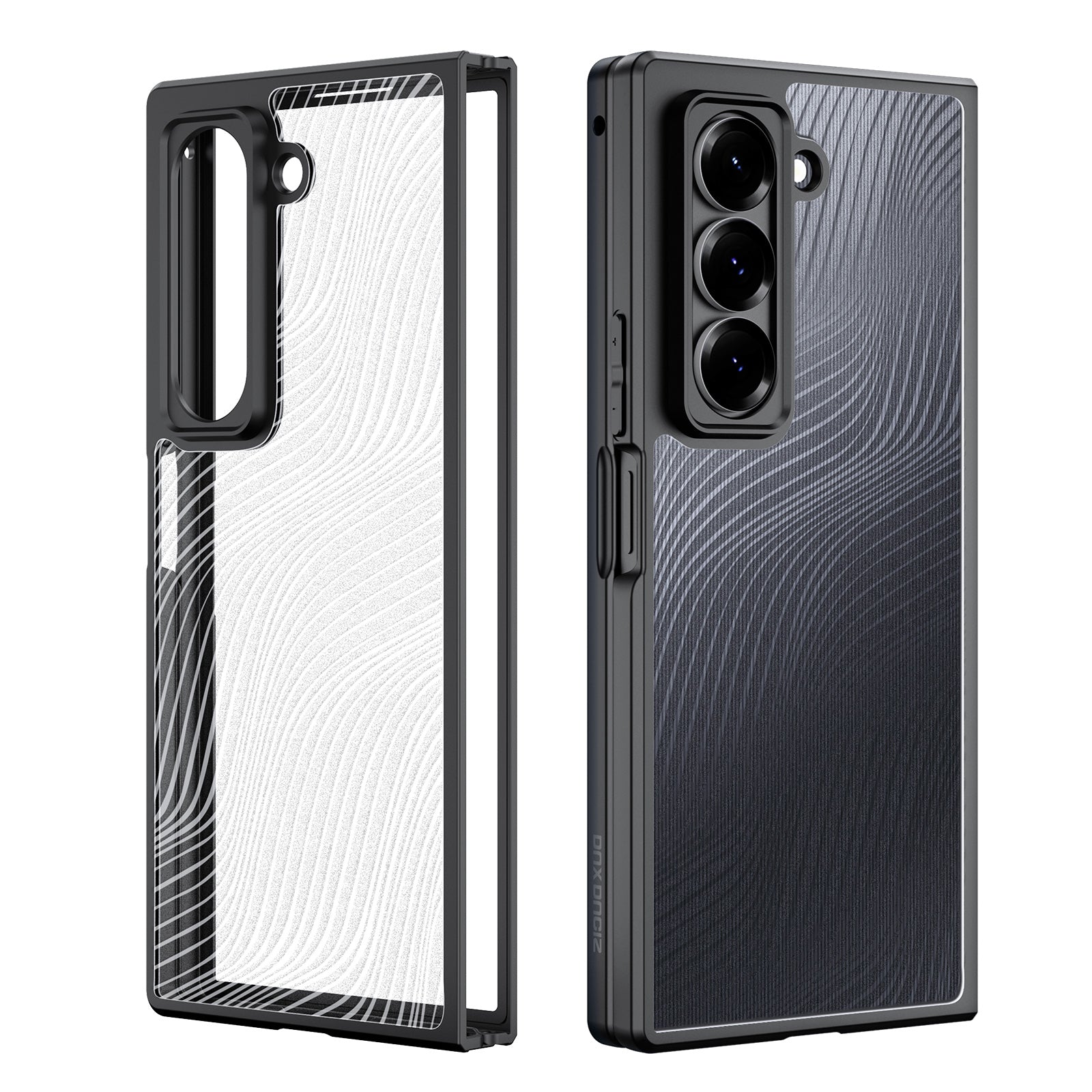 For Samsung Galaxy Z Fold Special Case DUX DUCIS Aimo Series TPU+PC Matte Drop-proof Phone Cover (REACH Certification) - Black