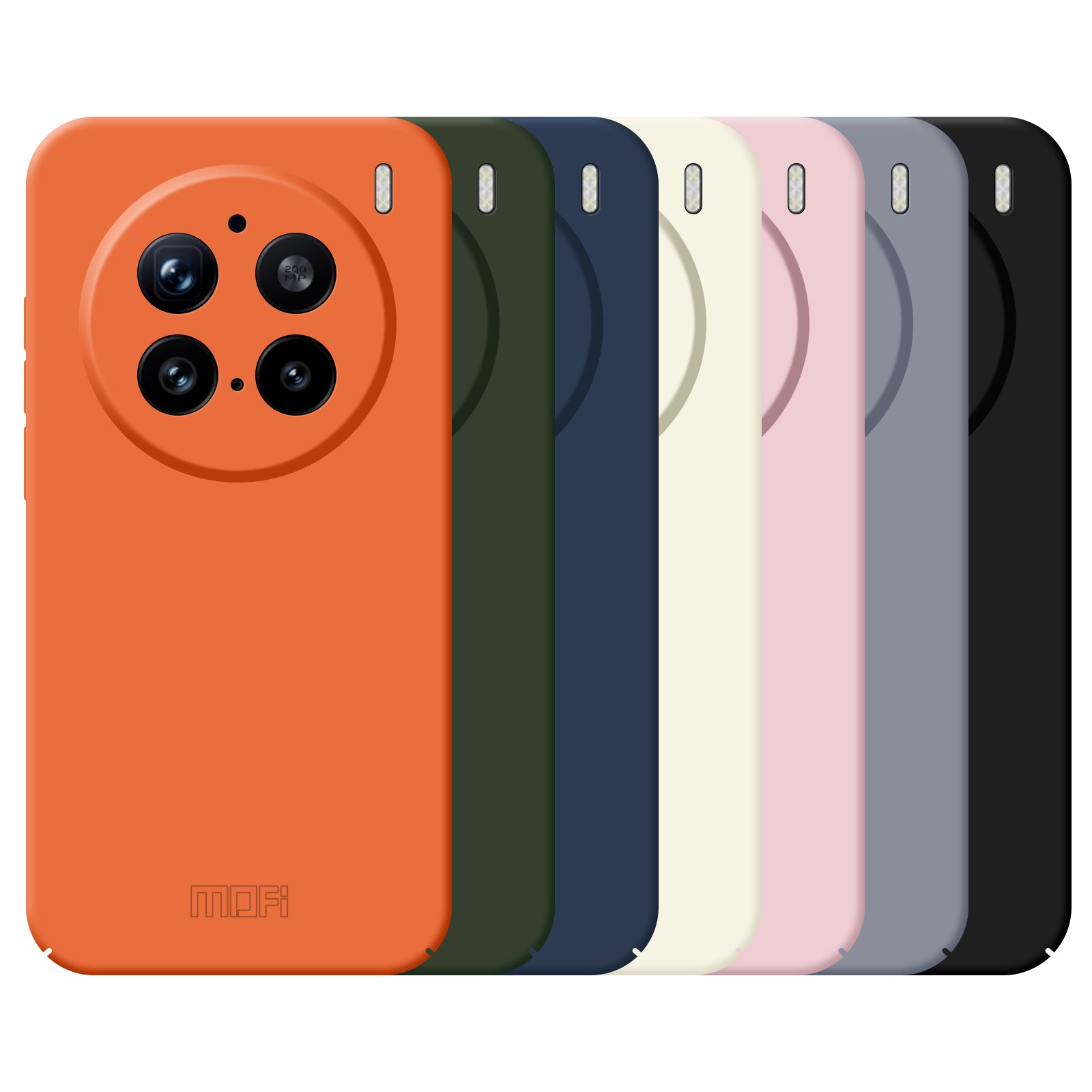 For vivo X200 Pro 5G MOFI JK Qin Series Skin-Touch Matte Phone Case Acrylic+TPU Shockproof Cover - Orange