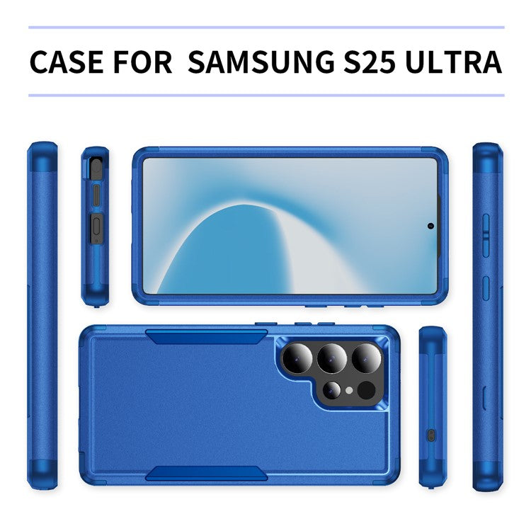 For Samsung Galaxy S25 Ultra Case 3 in 1 Shockproof TPU PC Phone Cover - Sapphire