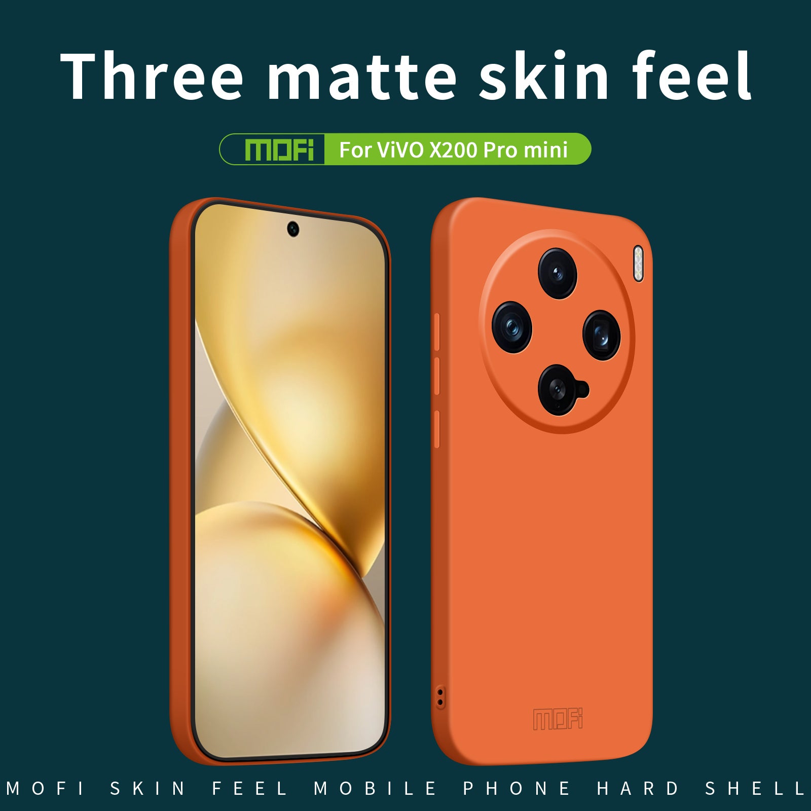 For vivo X200 Pro mini 5G MOFI JK Qin Series Skin-Touch Matte Phone Case Acrylic+TPU Shockproof Cover - Gray