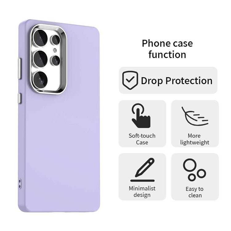 For Samsung Galaxy S25 Ultra Case TPU + TPE Anti Drop Protection Phone Cover - Purple