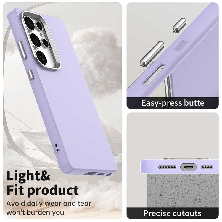 For Samsung Galaxy S25 Ultra Case TPU + TPE Anti Drop Protection Phone Cover - Purple