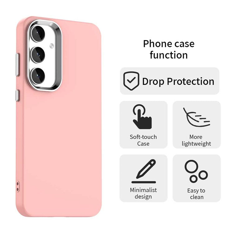 For Samsung Galaxy S25 / S24 Case TPU + TPE Anti Drop Protection Phone Cover - Pink