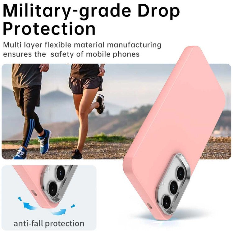 For Samsung Galaxy S25 / S24 Case TPU + TPE Anti Drop Protection Phone Cover - Pink