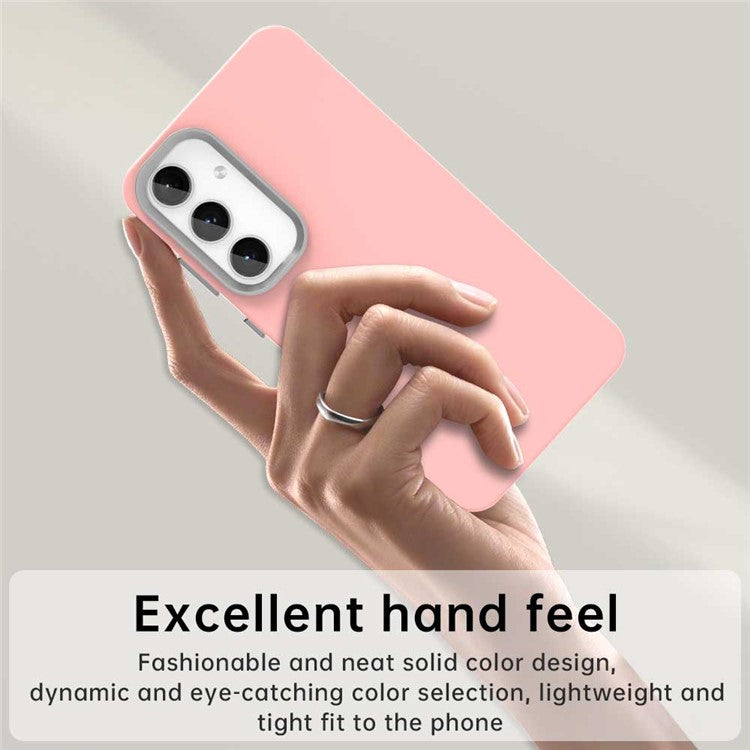 For Samsung Galaxy S25 / S24 Case TPU + TPE Anti Drop Protection Phone Cover - Pink