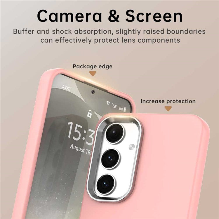 For Samsung Galaxy S25 / S24 Case TPU + TPE Anti Drop Protection Phone Cover - Pink