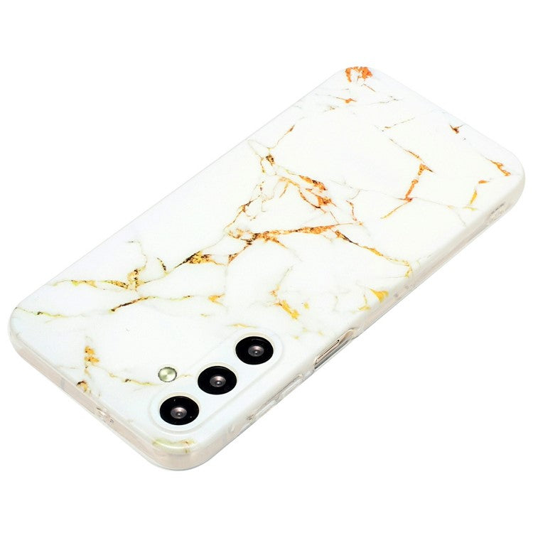 For Samsung Galaxy A36 5G Case Flexible TPU Marble Pattern Phone Cover - White