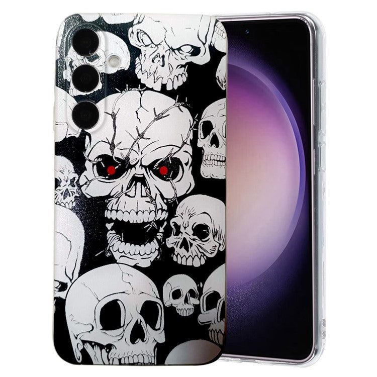 For Samsung Galaxy A36 5G Case Pattern Printing Cell Phone TPU Back Cover - Skull