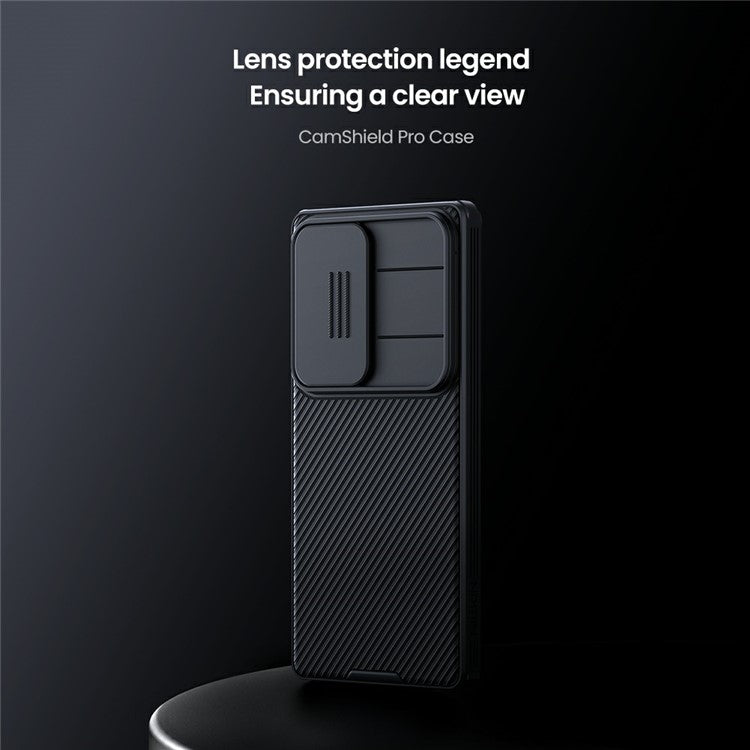 NILLKIN Camshield Pro Series for Samsung Galaxy S25 Ultra Case PC+TPU Slide Camera Lid Phone Cover - Black