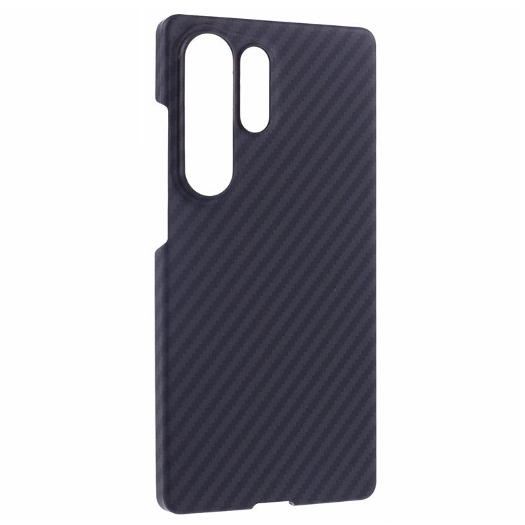 X-LEVEL For Samsung Galaxy S25 Ultra Magnetic Case Ultra-Thin PC Hard Phone Cover Carbon Fiber Texture - Black