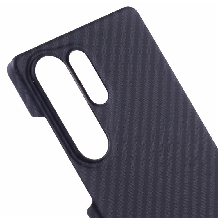 X-LEVEL For Samsung Galaxy S25 Ultra Magnetic Case Ultra-Thin PC Hard Phone Cover Carbon Fiber Texture - Black