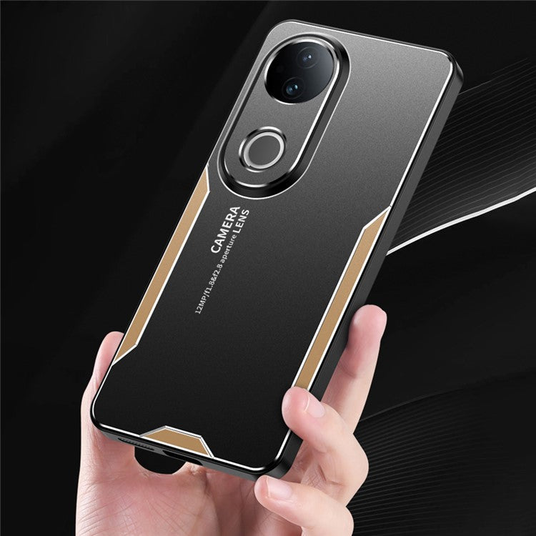 For vivo S20 5G Phone Case Aluminium Alloy TPU PC Back Cover -  Gold