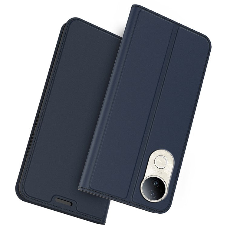 For vivo S20 5G Case PU Leather Phone Cover with Card Holder Stand Magnetic Closure - Blue