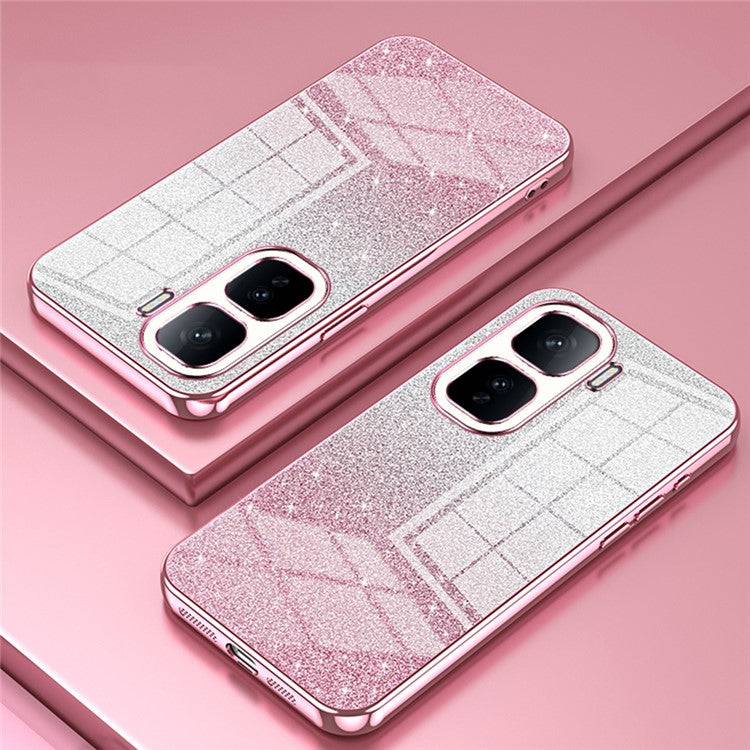 For vivo iQOO Neo10 5G / Neo10 Pro 5G Case Electroplating Gradient Glitter TPU Phone Cover - Pink