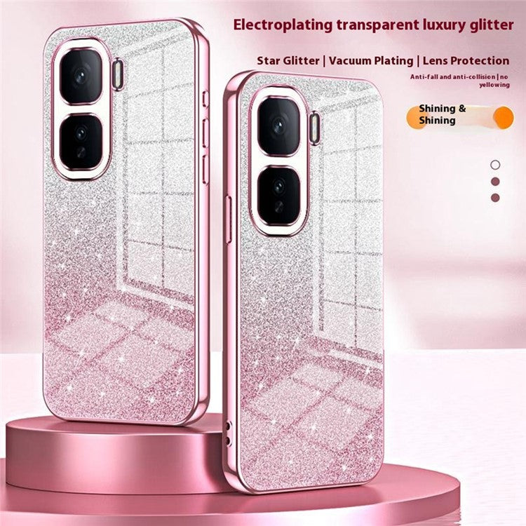 For vivo iQOO Neo10 5G / Neo10 Pro 5G Case Electroplating Gradient Glitter TPU Phone Cover - Pink