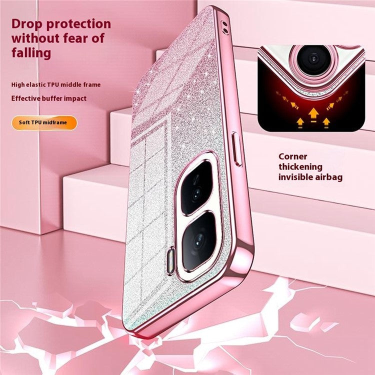 For vivo iQOO Neo10 5G / Neo10 Pro 5G Case Electroplating Gradient Glitter TPU Phone Cover - Pink