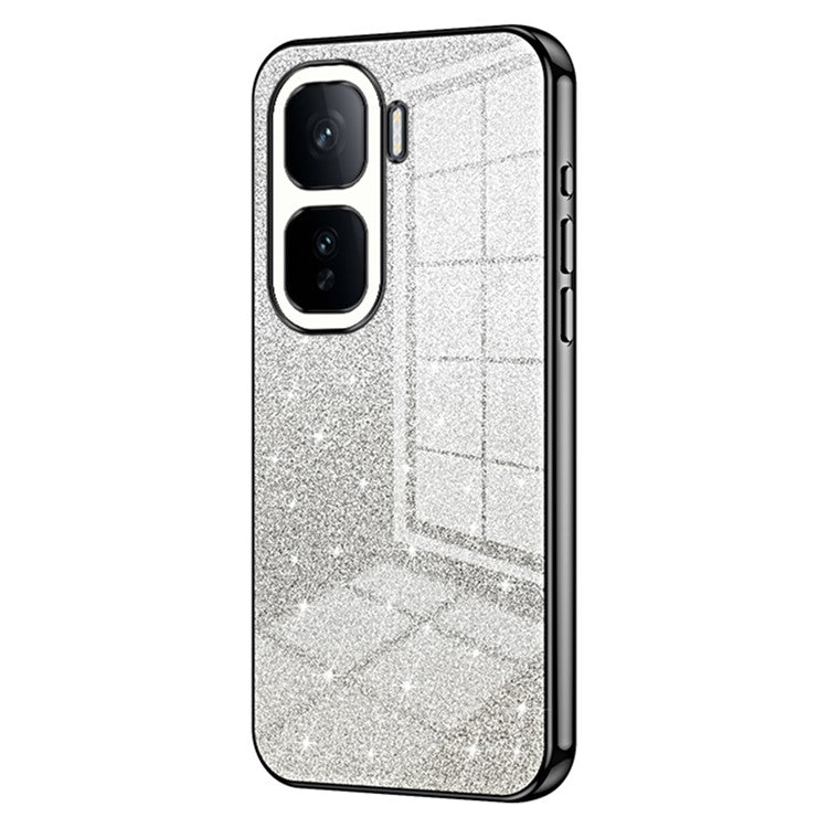 For vivo iQOO Neo10 5G / Neo10 Pro 5G Case Electroplating Gradient Glitter TPU Phone Cover - Black