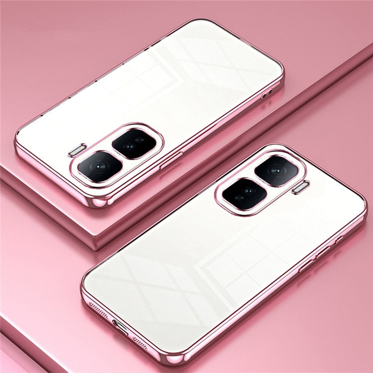 For vivo iQOO Neo10 5G / Neo10 Pro 5G Case Electroplating Frame Soft TPU Phone Cover - Pink