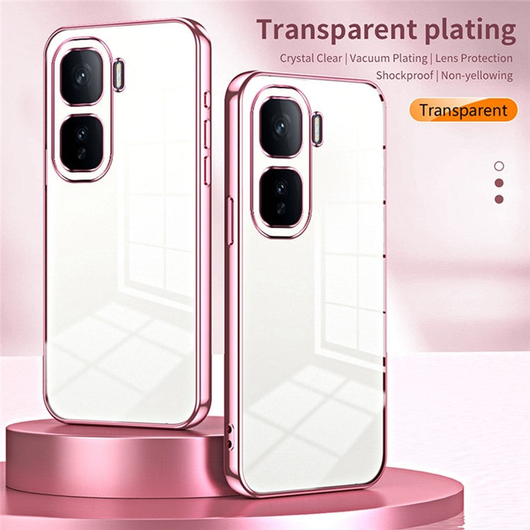 For vivo iQOO Neo10 5G / Neo10 Pro 5G Case Electroplating Frame Soft TPU Phone Cover - Pink